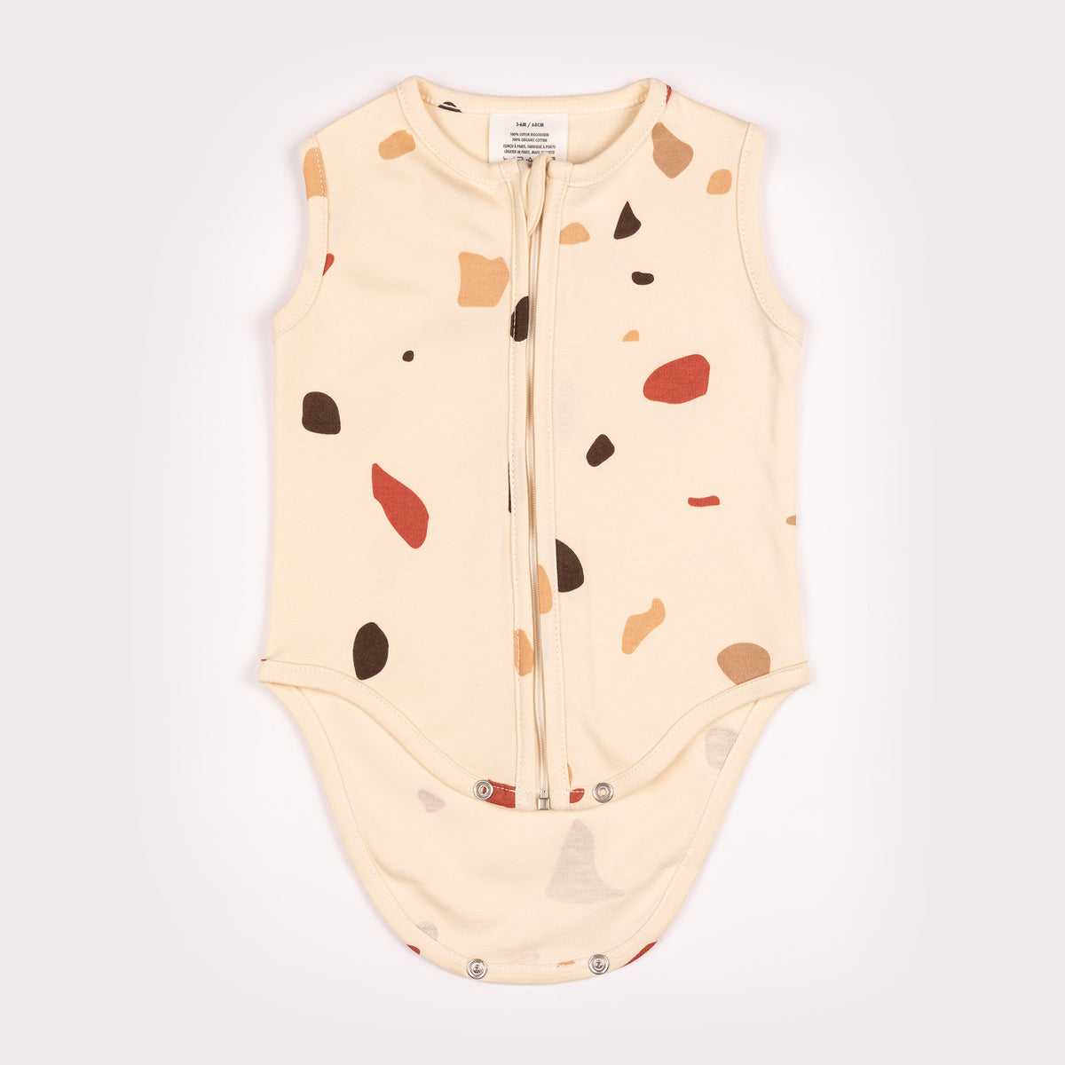 Body Bébé Zippé terrazzo marsala