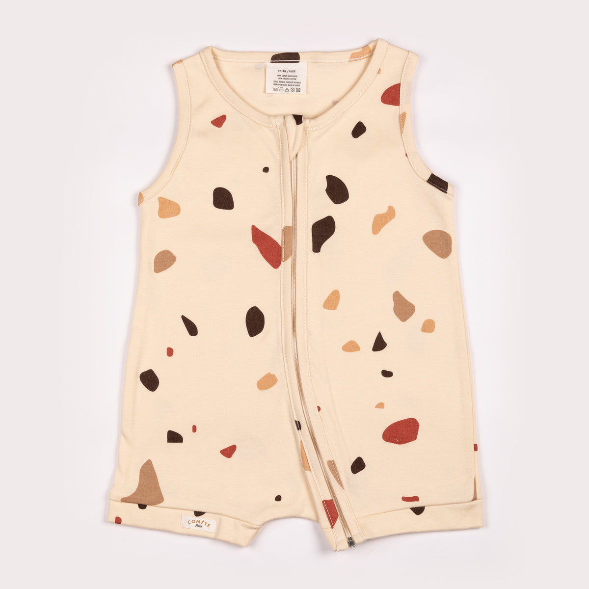 Combishort Bébé Zippé terrazzo marsala