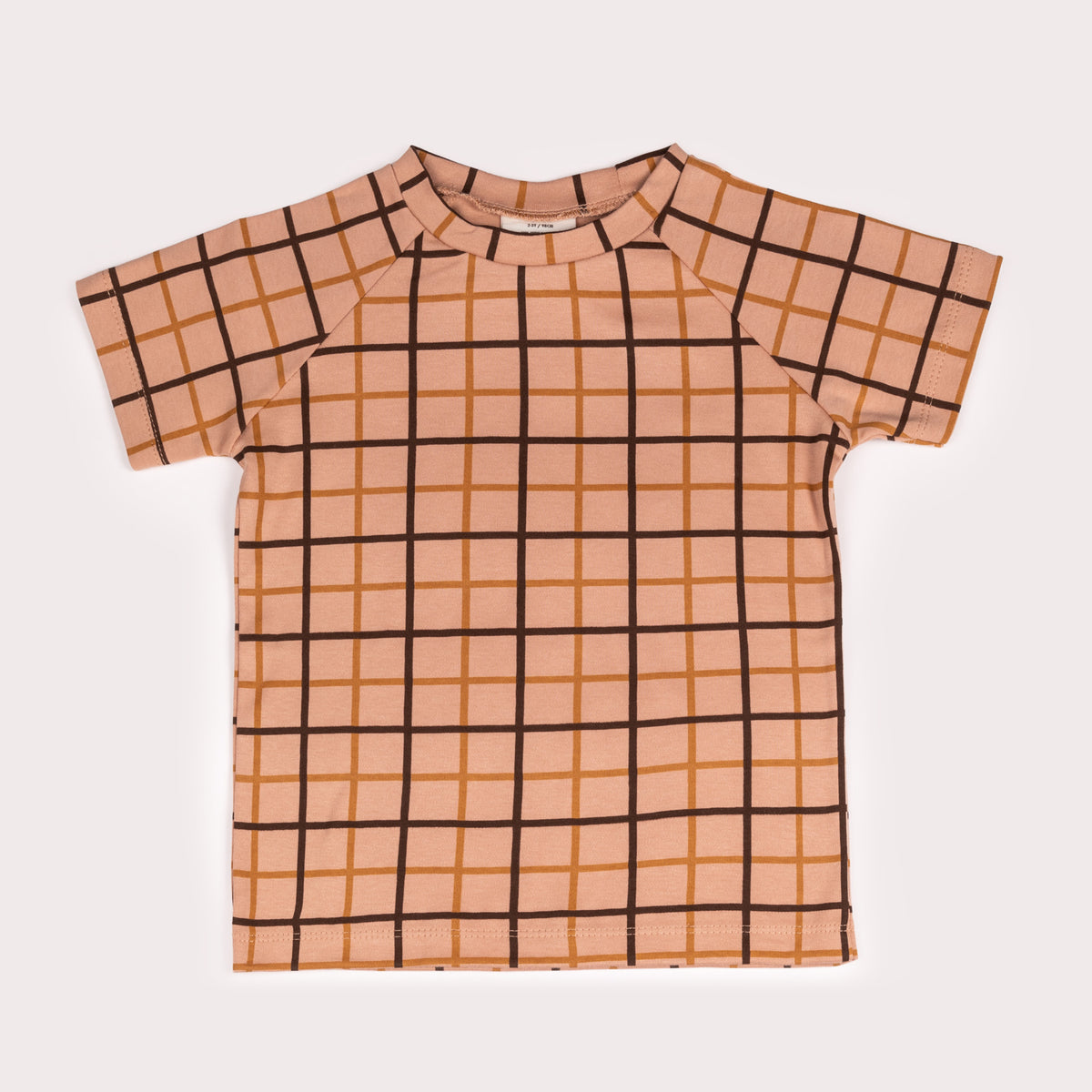 Pyjashort Enfant carreaux café crème