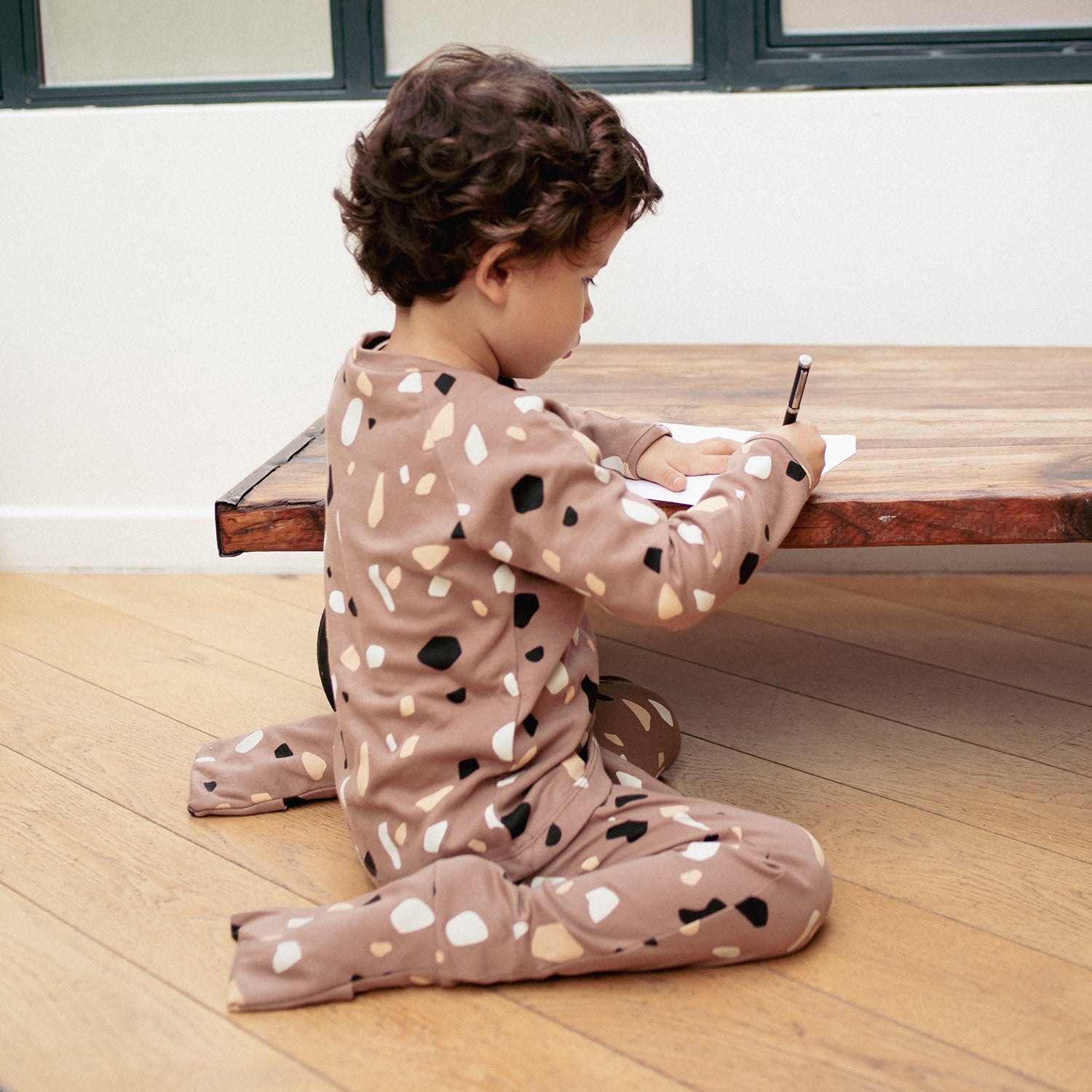 Pyjama enfant bio 2 pièces imprimé cailloux
