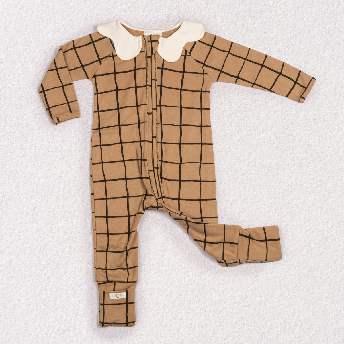 Pyjama Enfant Zippé Carreaux Tannin