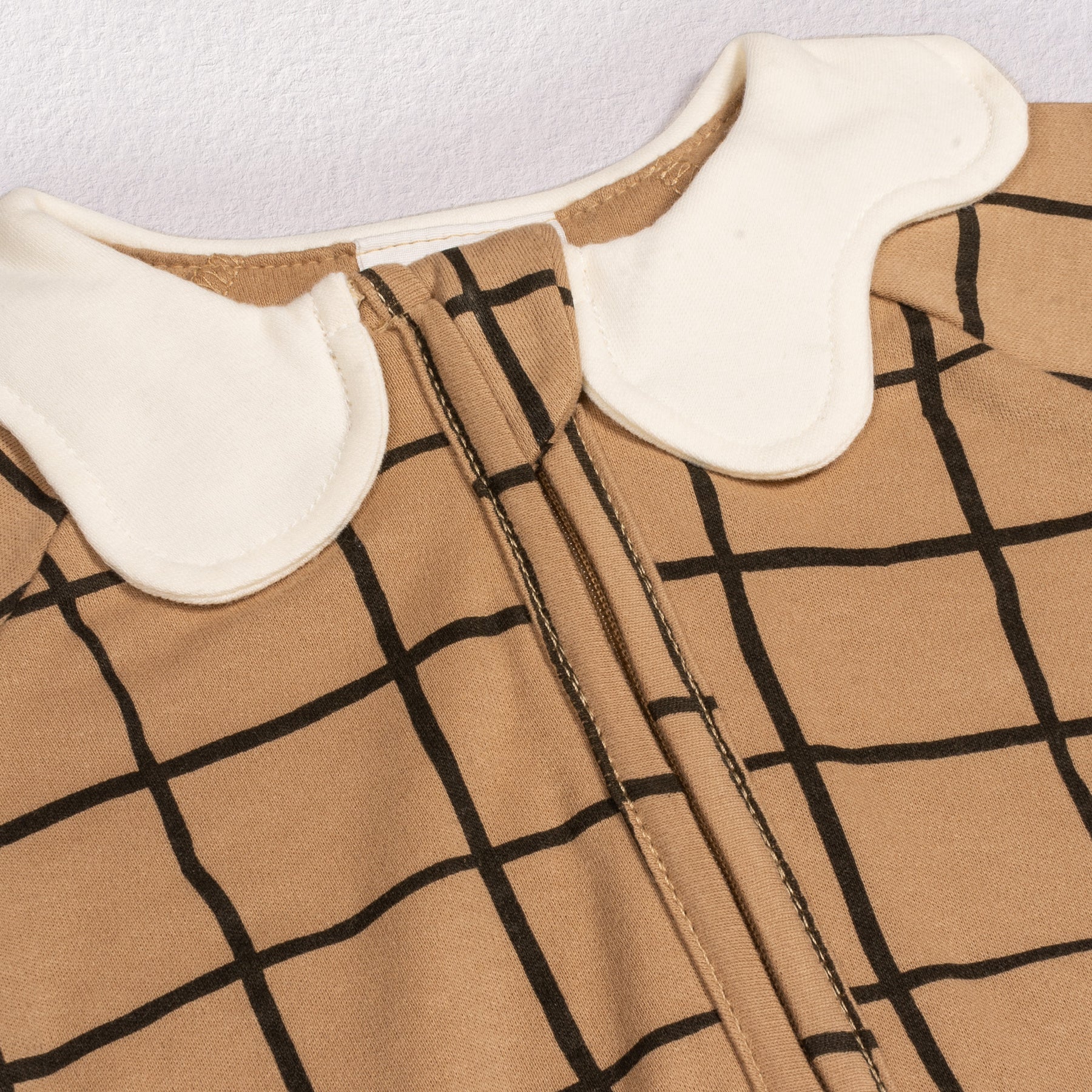 Pyjama Bébé Zippé Carreaux Tannin