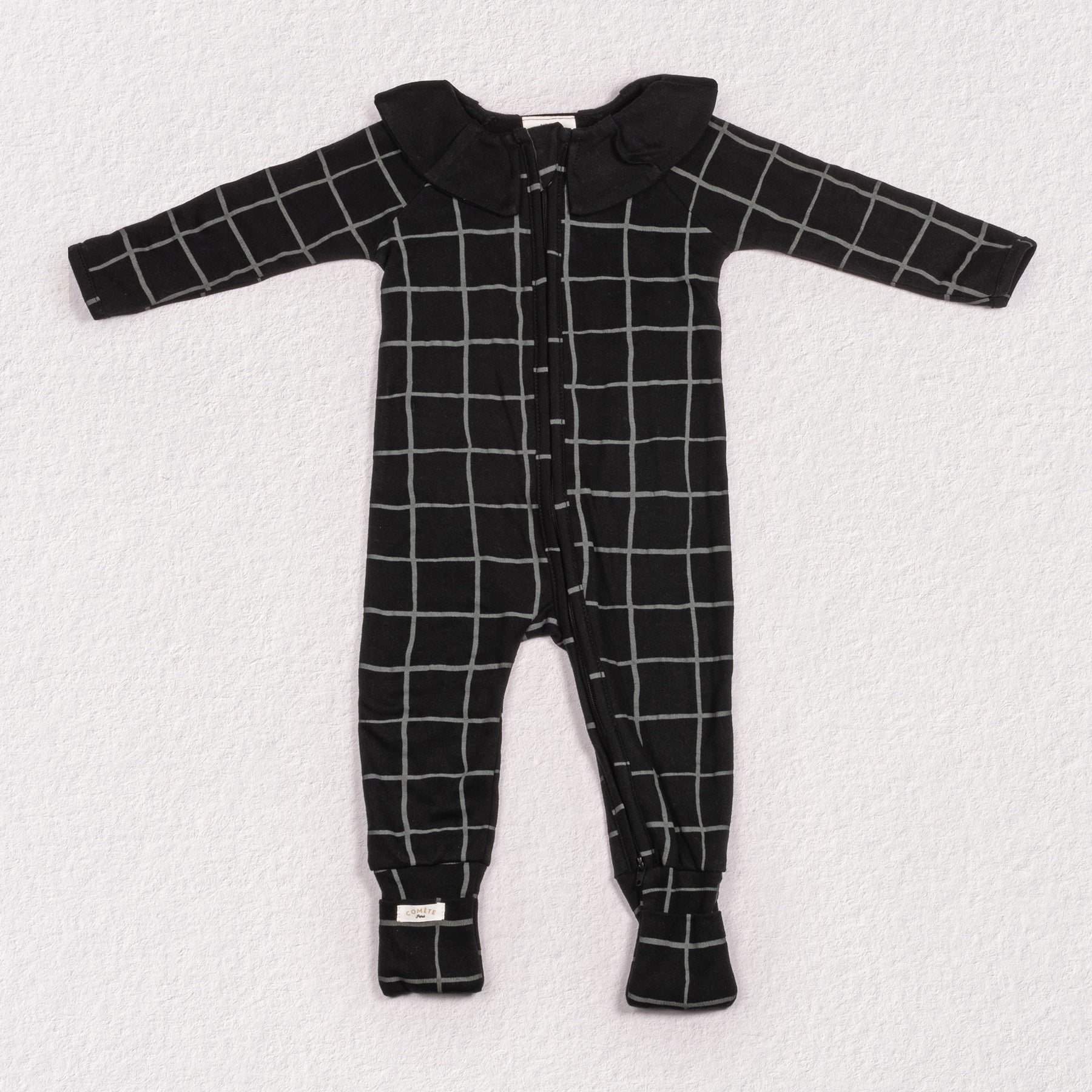 Pyjama Bébé Zippé Carreaux Carbon