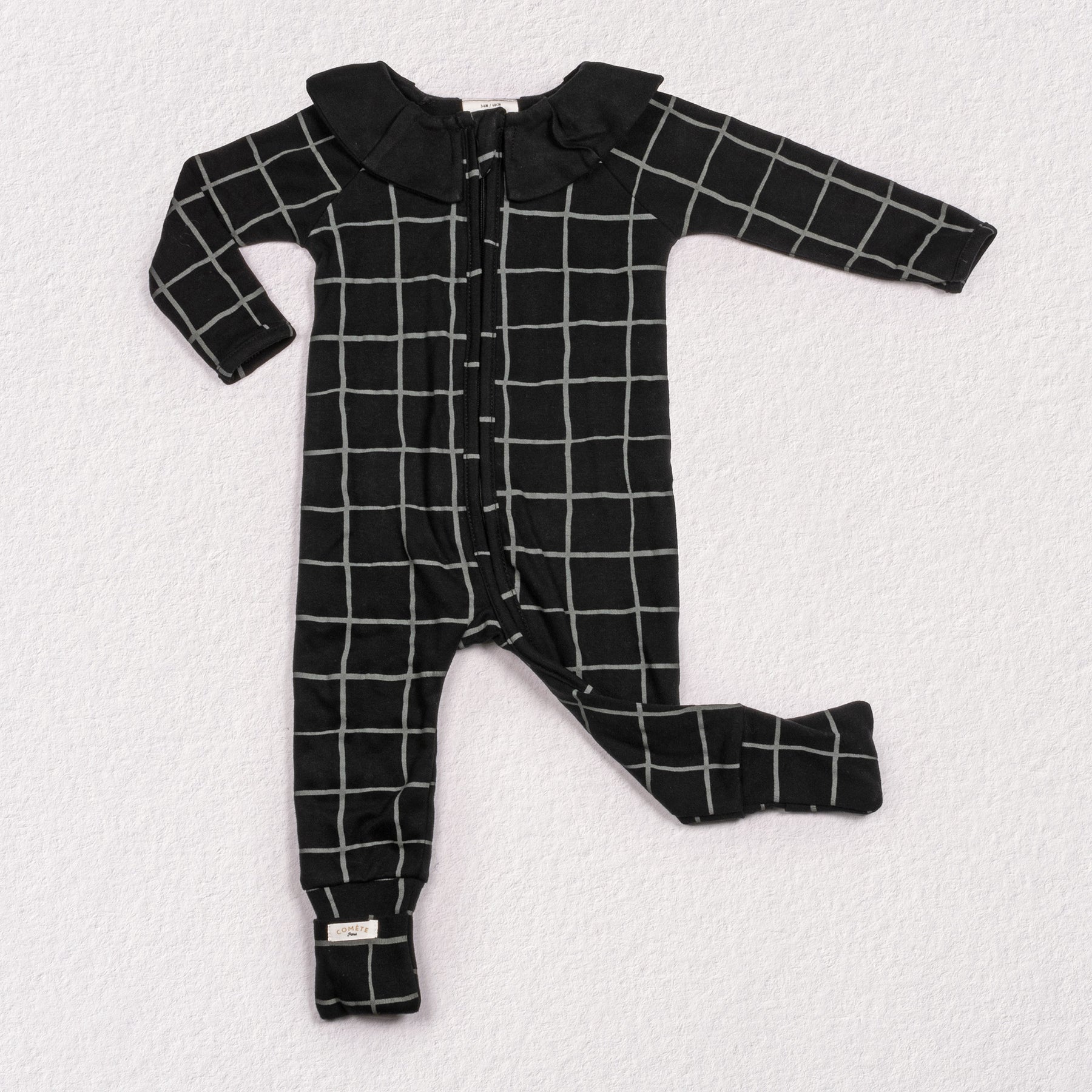 Pyjama Enfant Zippé Carreaux Carbon