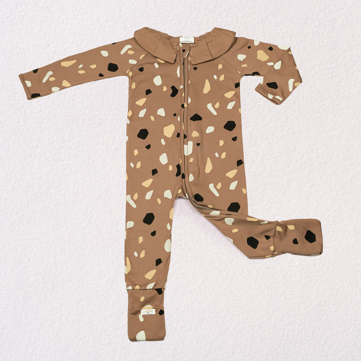 Pyjama Enfant Zippé Cailloux Moka