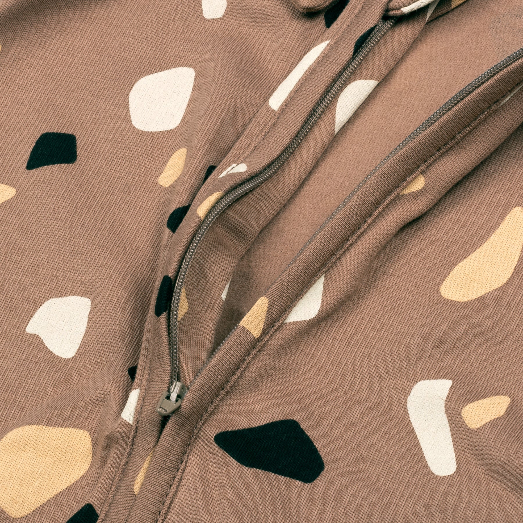 Pyjama Enfant Zippé Cailloux Moka