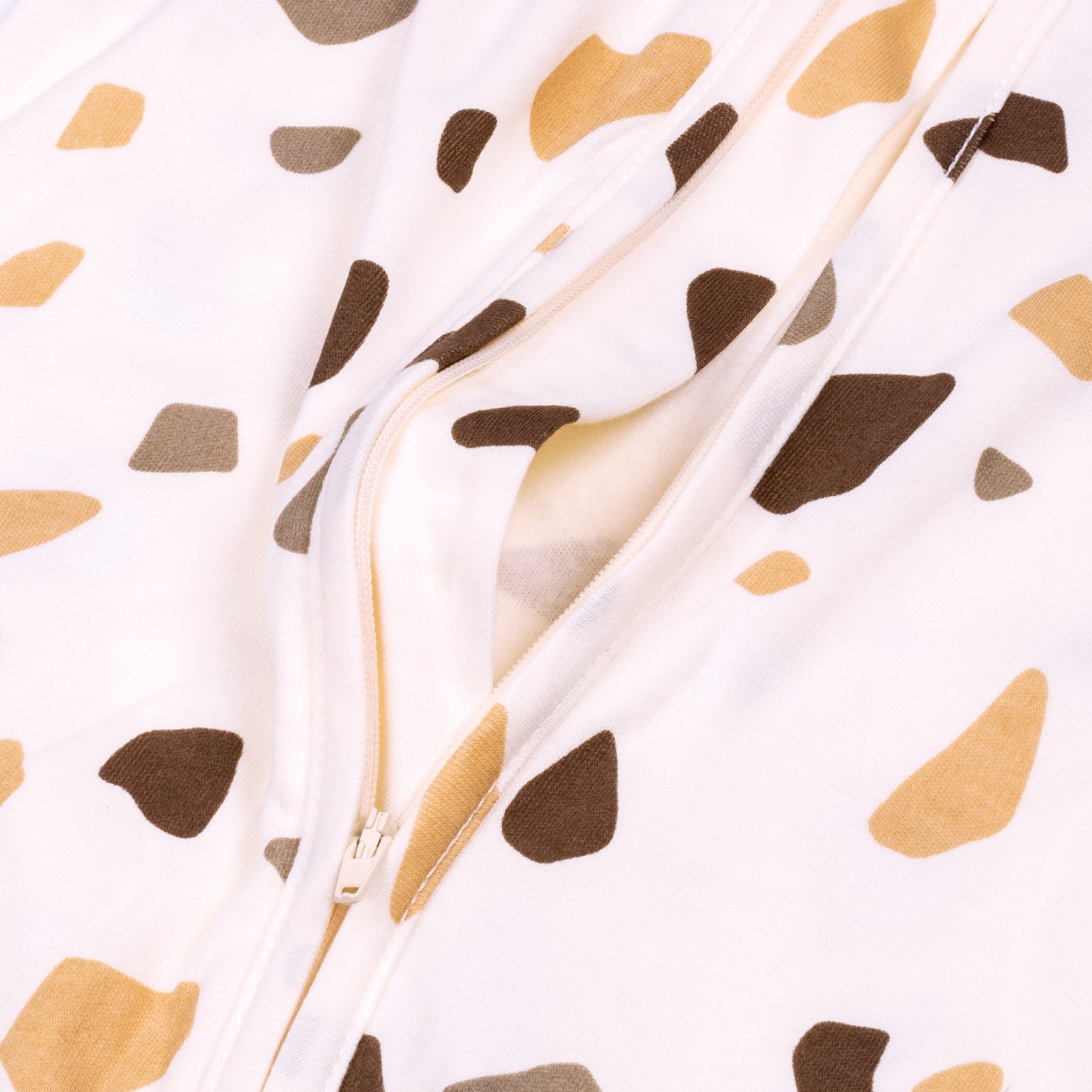 Pyjama Enfant Zippé Cailloux Crème