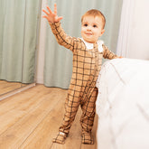 Pyjama Enfant Zippé Carreaux Tannin
