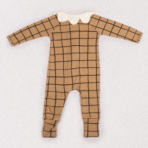 Pyjama Bébé Zippé Carreaux Tannin