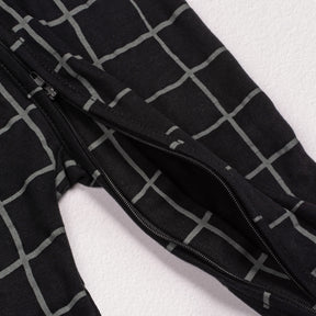 Pyjama Bébé Zippé Carreaux Carbon