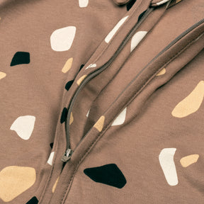 Pyjama Bébé Zippé Cailloux Moka