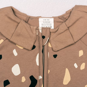Pyjama Bébé Zippé Cailloux Moka